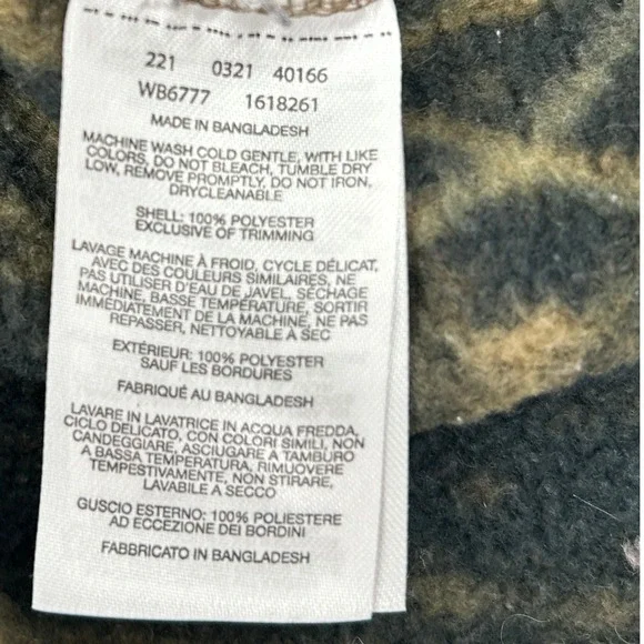 Columbia Camouflage Fleece Jacket XL Full Zip Hunting Outdoor Warm Active - Picture 8 of 9